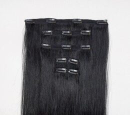 NV Clip In 5 Pcs Hair Extensions 50-52cm Dark Night/ 1B